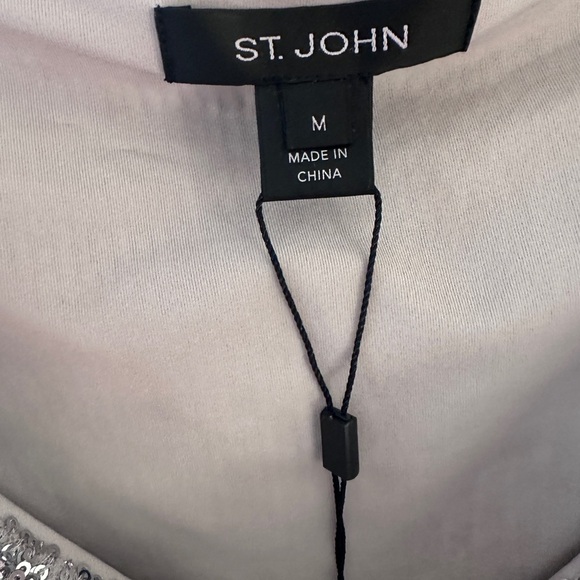 St John Starlight Sequined Cowl Neck Shell 🍸✨ - Picture 6 of 10